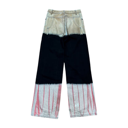 Eckhaus Latta Runway Wide Leg Jeans Tri Stacked