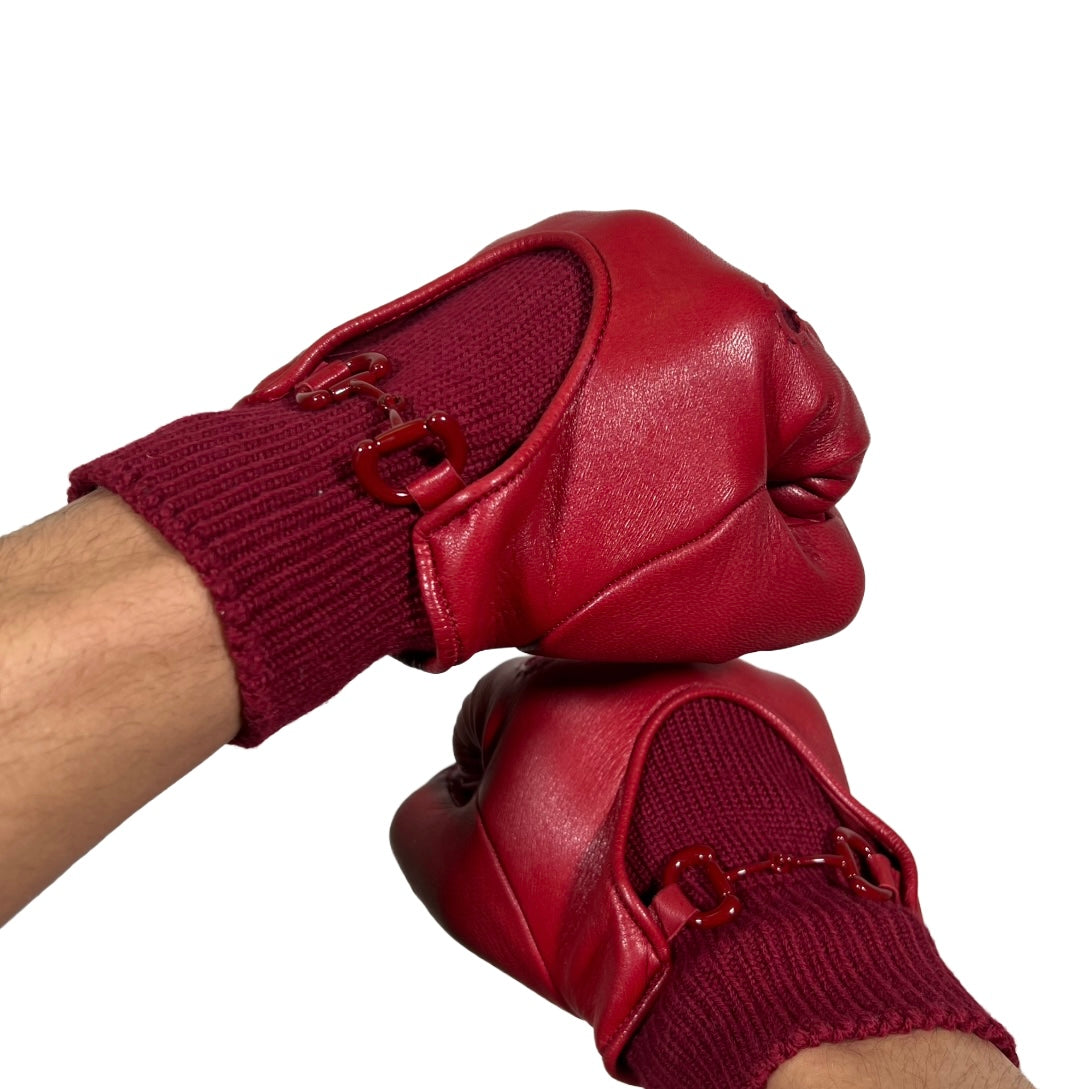 Gucci Horsebit Leather Gloves