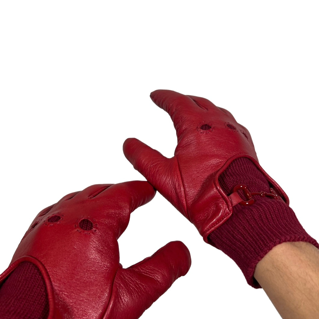 Gucci Horsebit Leather Gloves